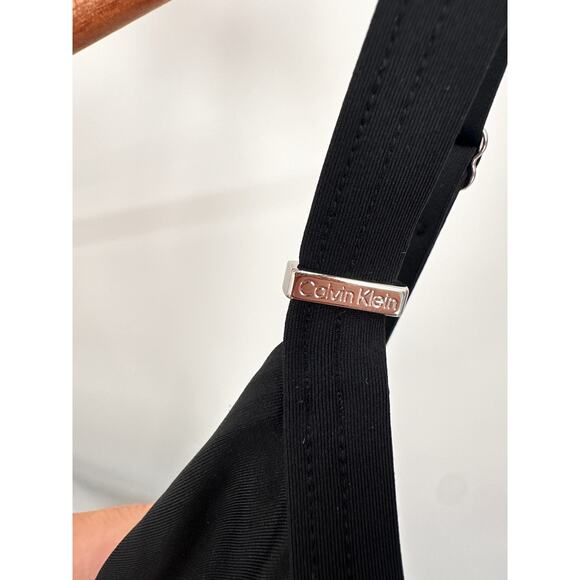 CALVIN KLEIN Black Twist-Front Tummy-Control One-Piece Swimsuit // 8 - Picture 12 of 14